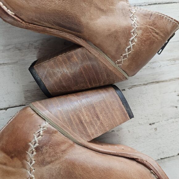 Freebird By Steven FB Steel Distressed Leather Cowgirl Western Boots Size 8 - Picture 7 of 11